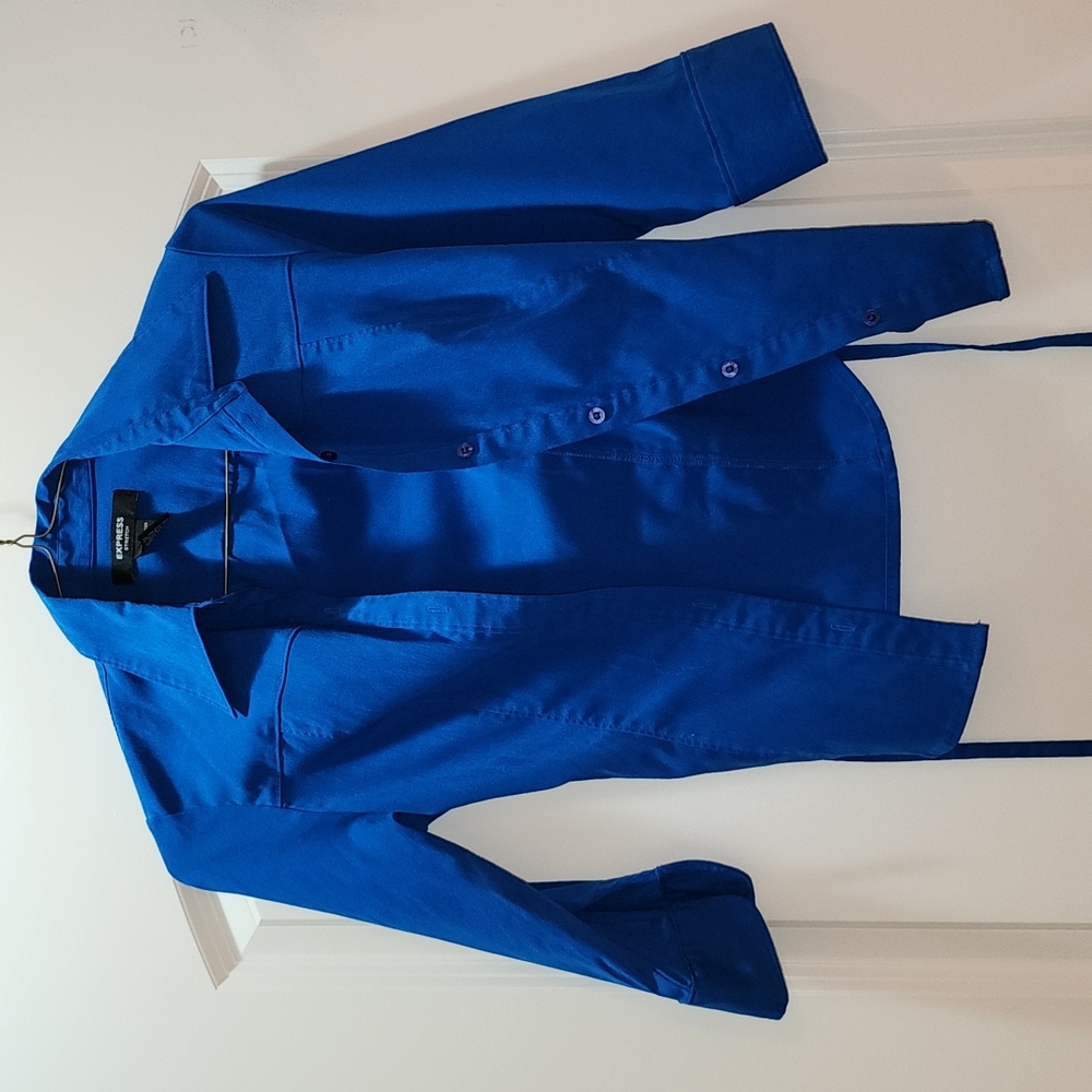 Express Blue Blouse Size 1/2